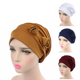 TOPTIE Head Scarf Chemo Hat Cap Turban Headwear Women's Flower Muslim headscarf