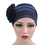TOPTIE Womens Elegant Strench Side Flower Pleated Muslim Turban Chemo Cancer Cap