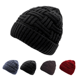TOPTIE Men's Winter Knitting Skull Cap Wool Warm Fleece Lined Slouchy Beanie Hat