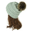 TOPTIE Women's Winter Faux Fur Pom Pom Hat Warm Chunky Cable Knit Slouchy Beanie