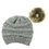 TOPTIE Women's Winter Faux Fur Pom Pom Hat Warm Chunky Cable Knit Slouchy Beanie