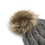Custom Kids Beanie Winter Knit Beanie Hat with Faux Fur Pom Pom Ski Hat