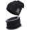 Opromo 2-Pieces Winter Beanie Hat Scarf Set Warm Knit Thick Fleece Lined Winter Hat & Scarf For Men Women, Price/piece