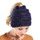 Opromo Women Girls Beanie Tail Stretch Cable Knit Messy High Bun Ponytail Beanie Hat, Price/piece