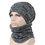 Opromo Men's Winter Knit Skull Cap Fleece Warm Slouchy Beanies Hat Scarf Set, Price/piece