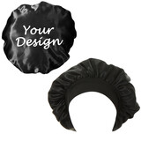 TOPTIE Custom Printing Satin Silky Bonnet Satin Cap Womens Headwrap with Wide Headband