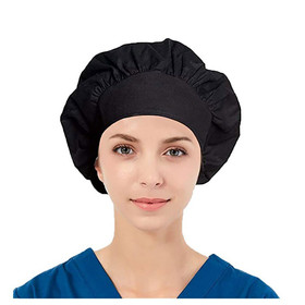 TOPTIE Cotton Tie Back Bouffant Scrub Chemo Hat Skull Cap for Women