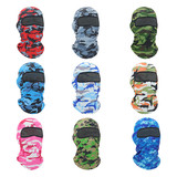TOPTIE Outdoor Cooling Camo Balaclava UV Protection Full Face Mask for Men Women Sun Hood for Cycling Motorcycle Riding