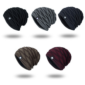 TOPTIE Mens Slouchy Beanie Winter Warm Knit Stocking Cap Lone Beanie ...
