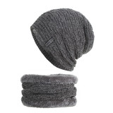 TOPTIE Mens Knit Beanie Hat Scarf Set Fleece Lined Slouchy Warm Scarf Hat for Men