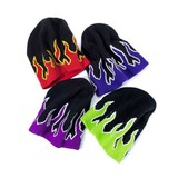 Fire Flame Winter Beanie Hats for Cold Weather Short Knitted Hats Men Women