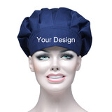 TOPTIE Custom Printing Bouffant Scrub Cap with Sweatband Scrub Hat With Buttons Unisex Tie Back Hats Hair Covers