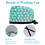 TOPTIE Dental Scrub Cap with Button Adjustable Gourd-Shaped Working Caps Cotton Tie Back Hats, One Size Fits All