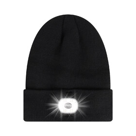 TOPTIE LED Beanie Head Flashlight Hat USB Rechargeable Headlamp Hats for Night Walking