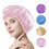 TOPTIE 4 Pcs Shower Hair Caps Reusable and Elastic Band Shower Bonnets Double Layers Hair Caps for Women