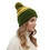 TOPTIE Striped Cuffed Beanie with Pom Pom Unisex Winter & Sports Hat