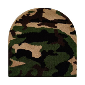 TOPTIE Camo Knit Beanie Warm Winter Beanie Skull Cap for Men & Women Soft Short Toque Hat for Cold Weather