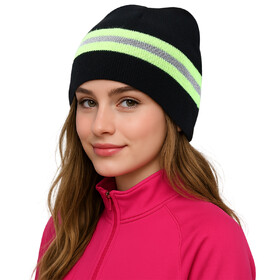 TOPTIE Adult Reflective Knit Beanie Hat Warm Winter Skull Cap for Men & Women