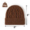 TOPTIE Cabled Knit Beanie Hat for Men & Women, Cozy Stretchy Slouchy Winter Cap with Ribbed Cuff