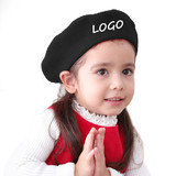 Custom  Kids 60% Wool Blend French Dome Beret Hat for Girls