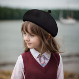 TOPTIE Kids' Wool French Warm Beret Classic Artist Hat for 2-10 Years Old