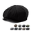 Opromo Mens Classic 8 Panel Wool Blend Ivy Newsboy Cap Snap Brim Collection Hat