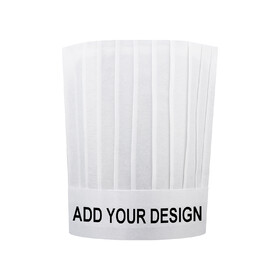 TOPTIE Custom Printing Tall Chef Hats Toque Non-Woven Disposable Bakery ...