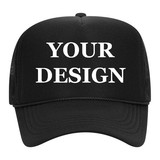 TOPTIE Custom Printing Mesh Back Trucker Hat Mid Crown Snapback Hat