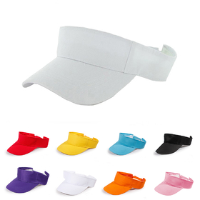 TOPTIE Sun Sports Visor Hat Plain Solid Cotton Visors Adjustable Sun Caps for Women Men Youth