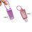 Muka Kids Hand Sanitizer Holder Keychain, Empty Travel Size Bottle with Silicone Keychain Holder and Flip Cap Reusable Squeeze Containers 8 Packs, 30ml/1oz for Backpack, Pocketback, School, Camping