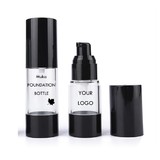 Custom 0.5oz./1oz./1.7oz. Airless Foundation Pump Bottle Lotion Container, One Color Silk Screen
