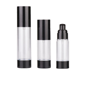Muka Clear Airless Lotion Pump Bottle with Black Cap