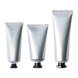 Muka 4 Pack Silver Aluminum Cosmetic Soft Tube with Twist Cap Cream Packaging