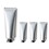 Muka 4 Pack 1 OZ/30 ML Silver Aluminum Frosted Cosmetic Soft Tube with Twist Cap Cream Packaging