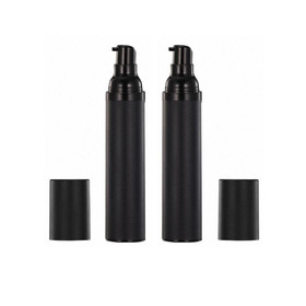 Muka 0.5oz./1oz./1.7oz. Matte Black Airless Pump Bottle Luxury Container