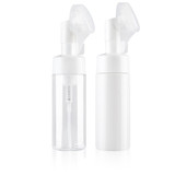 Muka 100ml/150ml Empty Facial Cleanser Foaming Bottle with Silicone Brush