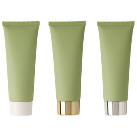 Muka 3.4 OZ Plastic Green Tubes Bottle Squeezable Tubes Travel Cosmetic Containers with Twist Cap