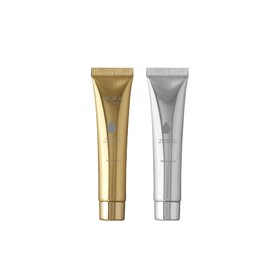 Muka Customized Soft Tubes, Gold/ Silver Plastic Squeeze Tubes Cosmetic Eye Cream Tube with Twist Cap, Laser Engraved