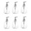 Muka 6PCS Plastic Bubble Bottles for Kitchen and Bathroom (250ml/8.5oz., 300ml/10oz.)