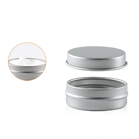 Muka 10g 20g Metal Tin Steel Flat Silver Metal Tins Jars Empty Slip Slide Round Tin Containers With Tight Sealed Cover