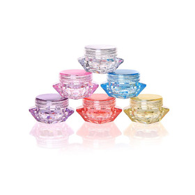 Muka 5ML/5g Diamond-shape Cream Jar Makeup Jars Bottles for Eye Shadow Nails Powder Jewelry