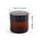Muka 100g PET Amber Round Jars with White Inner Liners and black Lids