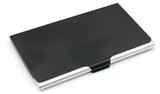 Custom Metal Black Business Card Holder, 3-3/4