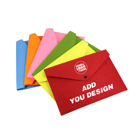 Aspire Custom Printed Felt File Folder, Durable Briefcase, Document Bag, Paper File Folders, Portfolio Case, Letter Envelope, Handbag Button Closure, for Office Home School Stationery