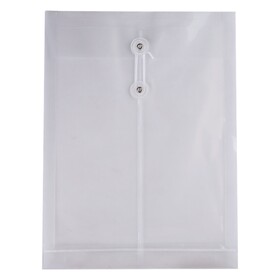 Aspire Transparent Plastic Document Folder A4 Size Waterproof Envelope with String Tie Closure Office Filing Organizer