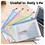 Aspire Colored PVC Mesh Zipper Pouch Document Bag, Waterproof Zip File Folders for School Office Supplies