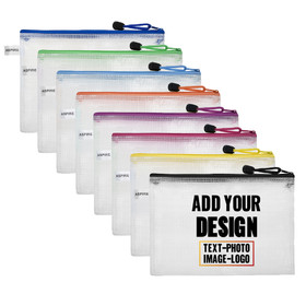 Aspire Custom Waterproof Mesh Zipper Pouches Document File Folders Pencil Pen Case Storage Bags for Office Student Supplies