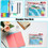 MUKA 16 Pack Waterproof Mesh Zipper Pouches Document File Folders Pencil Pen Case Storage Bags for Office Student