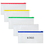 Aspire Custom Poly Zipper Envelope File Folders Transparent A6, Check-size File Bags, Pen Pouches Pencil Case 5 Colors, Price/piece
