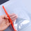 Muka PVC Zipper Envelope File Folders, Transparent Pencil Pen Case Storage Bags with Label Pocket, A6 Size, Price/piece